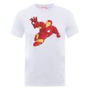 Marvel Avengers Assemble Armored Iron Man Simple Men's T-Shirt - White