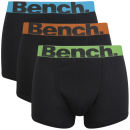 Bench Men's 3 Pack Large Logo Boxers - Black