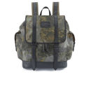 French Connection Men's Casual Canvas Backpack - Camo/Brown