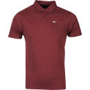 Atticus Men's Minimal Polo Shirt - Oxblood Red