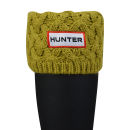 Hunter Unisex Basketweave Cuff Welly Socks - Mustard