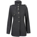 Brave Soul Women's Beaver Cavalry Coat - Dark Charcoal