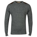 Brave Soul Men's Mojo Twist Yarn Jumper - Green