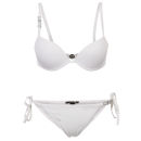 Just Cavalli Women's Diamante Lettering Bikini - White