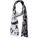 DIESEL CONTRAST PRINTED JERSEY SCARF
