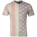 Brave Soul Men's Cubix Graphic Print T-Shirt - Ash Marl