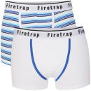Firetrap Men's 2-Pack Striped Boxers - White/Blue