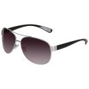 Bogota Oversized Aviator Sunglasses - Silver/Smoke