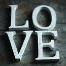 Nkuku Distressed Mango Wood Letters - Distressed White - X (15cm)
