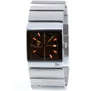 Henleys Men's Silver Link Brown Dial Bracelet Watch - Silver/Brown