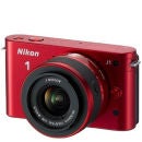 Nikon 1 J1 Compact System Camera with 10-30mm Lens Kit - Red (10.1MP) 3 Inch LCD Refurbished
