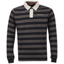 Tokyo Laundry Men's Saracen Rugby Shirt - Mid Grey Marl