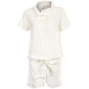 Chloe Women's Double Button Playsuit - White