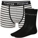Firetrap Men's Boxer and Sock Gift Set - Black/White