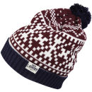 Tokyo Laundry Men's Penda Bobble Hat - Eclipse Blue/Egg Shell/Oxblood