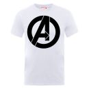 Marvel Avengers Assemble Simple Logo Men's T-Shirt - White