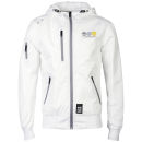 Crosshatch Men's Gable Hooded Zip Through Windbreaker Jacket - Optic White