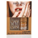 nails inc. Bling It On Tan Leather and Skulls
