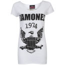 Amplfied Women's 74 Ramones Crew Neck T - Shirt - White