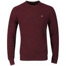 Farah 1920 Men's Rothman Long Sleeve Jumper - Deep Red