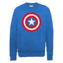 Marvel Avengers Assemble Captain America Simple Symbol Men's Sweatshirt - Royal Blue
