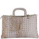 Ted Baker Women's Crociss Exotic Stab Stitch Maxi Leather East West Bag - Mid Grey