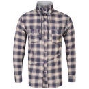 Soul Star Men's Ronnie Flannel Shirt - Navy