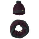 Tokyo Laundry Men's Hat and Snood Gift Set - Oxblood/Green Gables - One Size