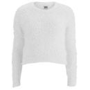 Vero Moda Women's Fluffy Jumper - Snow White