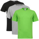 Fruit of the Loom/Jerzees Men's 3 Pack T-Shirts - Medium - Grey/Black/Lime