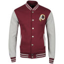 Majestic Men's Redskins Deadball Fleece Letherman Jacket - Burgundy