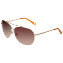 MICHAEL MICHAEL KORS Women's Kauai Metal Aviator Style Sunglasses - Golden