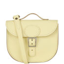 Brit-Stitch Leather Half Pint Shoulder Bag - Wax Lemon (Strap On Back)