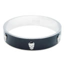 Anna Lou of London Hades Skull Charm Bracelet - Black/Silver