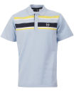 Sergio Tacchini Men's Stripe Polo T-Shirt - Baby Blue