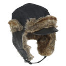 Diesel Capokkio Denim/ Soft Leather Trapper Hat