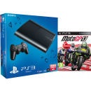PS3: New Sony PlayStation 3 Slim Console (500 GB) - Black - Includes MotoGP 13