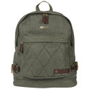 Boxfresh Waxed Canvas Woodman Quilted Backpack - Green