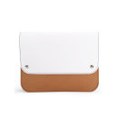 Danielle Foster Kit Colourblock Leather Clutch Bag - Black/Tan/White