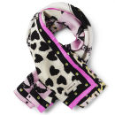 Codello Wild Heart Square Silk Scarf - Light Pink
