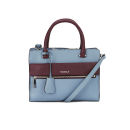 Modalu Erin Structured Mini Tote Bag - Airforce Blue/Claret