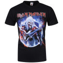 Iron Maiden Men's Guitar Flames T-Shirt - Black