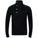 Benzini Men's Function Button Neck Knit - Black