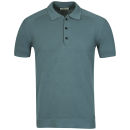 Boxfresh Men's Gasha Short Sleeve 12 Gauge Summer Polo - Azul