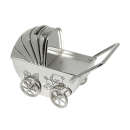 Deluxe Silver Pram Money Box