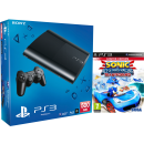 PS3: New Sony PlayStation 3 Slim Console (500 GB) - Black - Includes Sonic & All-Stars Racing Transformed