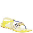 Diesel Women's Mission Bay Sandals - Gold/Yellow Fluo