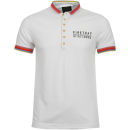 Firetrap Men's Rainbow Half Collar Polo - White