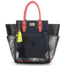 Paul's Boutique Melissa Patent Wing Tote Bag - Navy