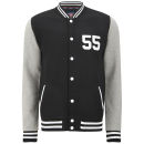 55 Soul Men's Manning Baseball Jacket - Black/Grey